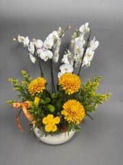 Sunny Day Yaz Çiçekleri Seramik Vazo