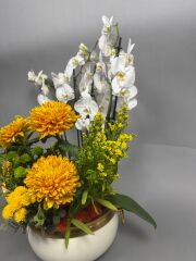 Sunny Day Yaz Çiçekleri Seramik Vazo