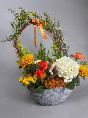 Leonie Turuncu Seramik Mini Arajman